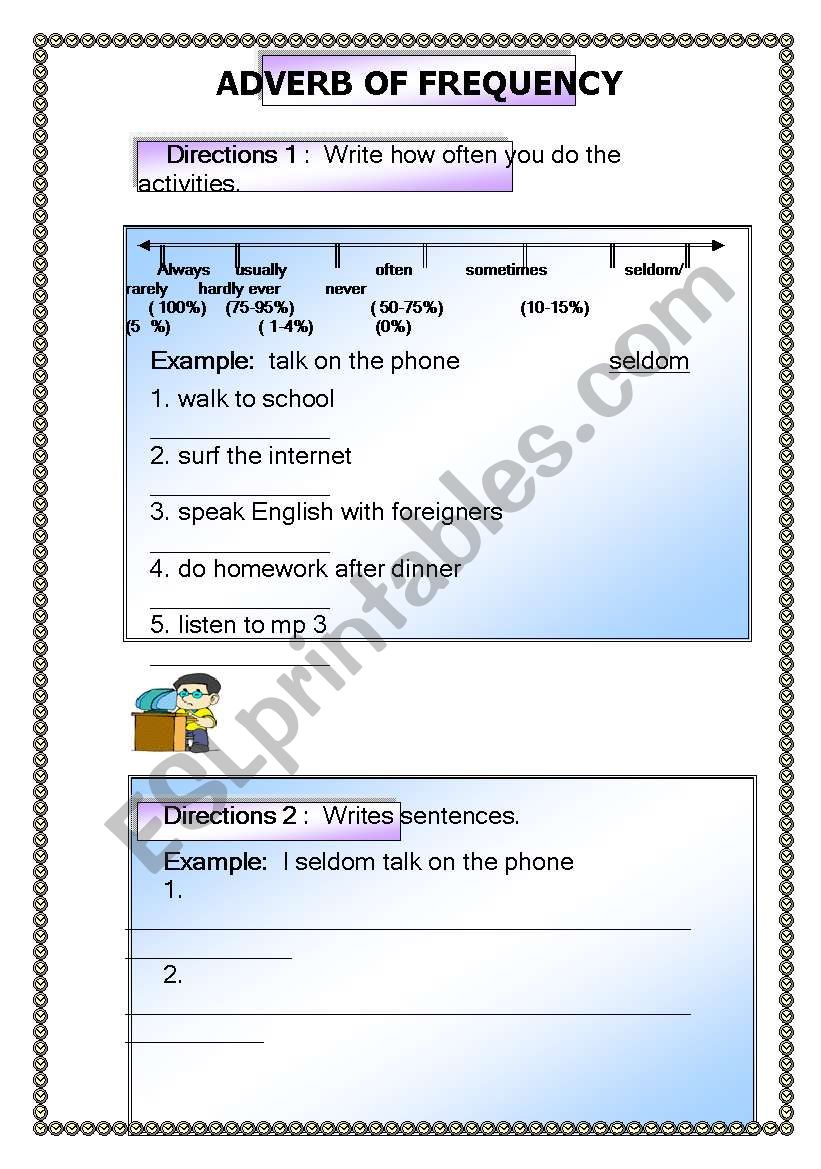 adverb of frequency worksheet