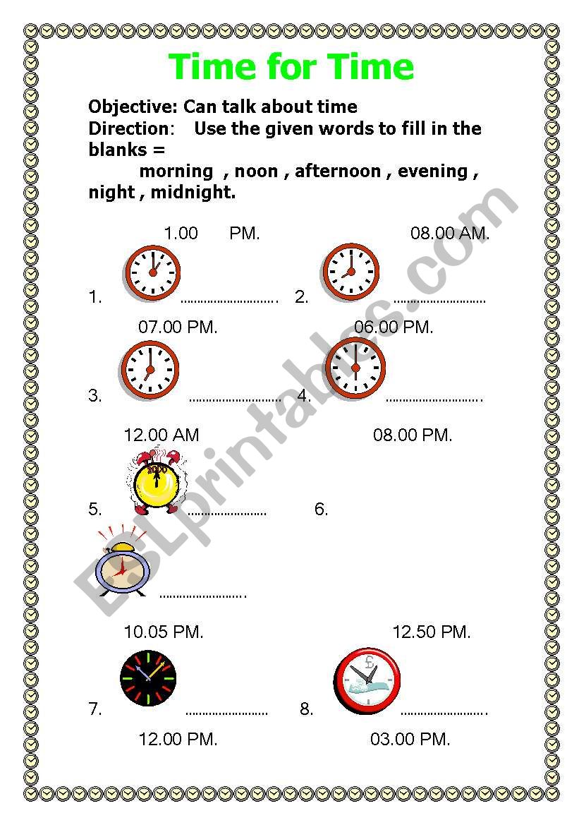 time worksheet