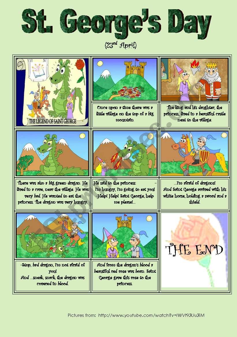 The Legend of St George worksheet