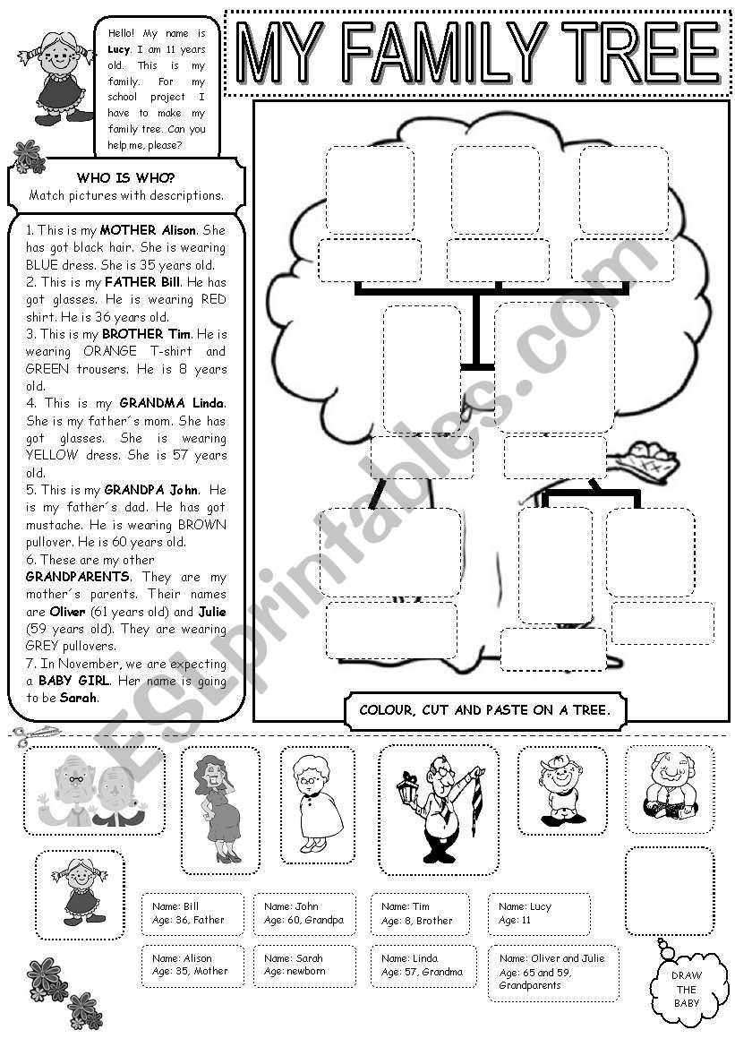 My family tree worksheet