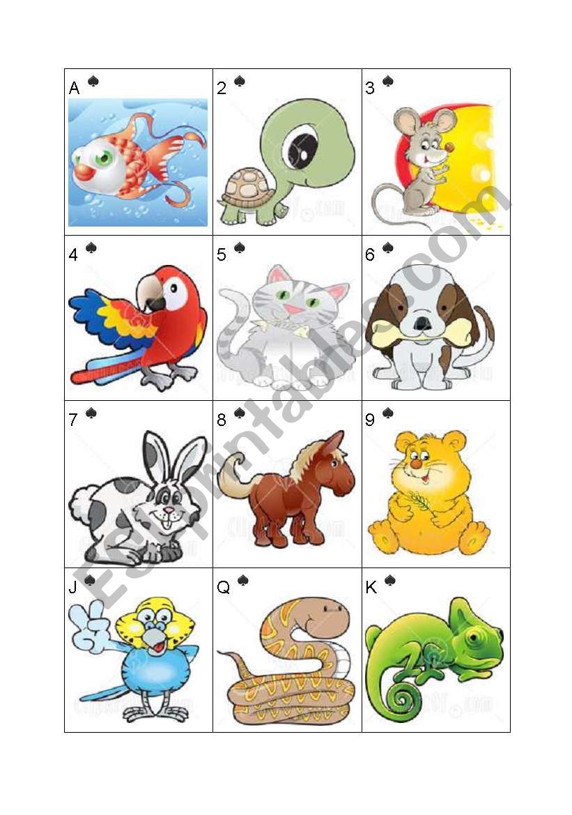 Pets - Go Fish! Part 2 worksheet