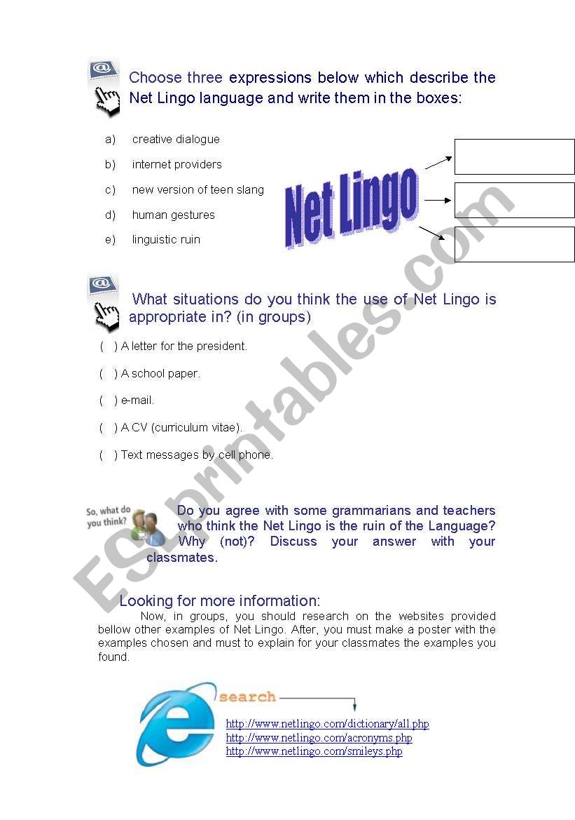 R U online - part 3/3 worksheet