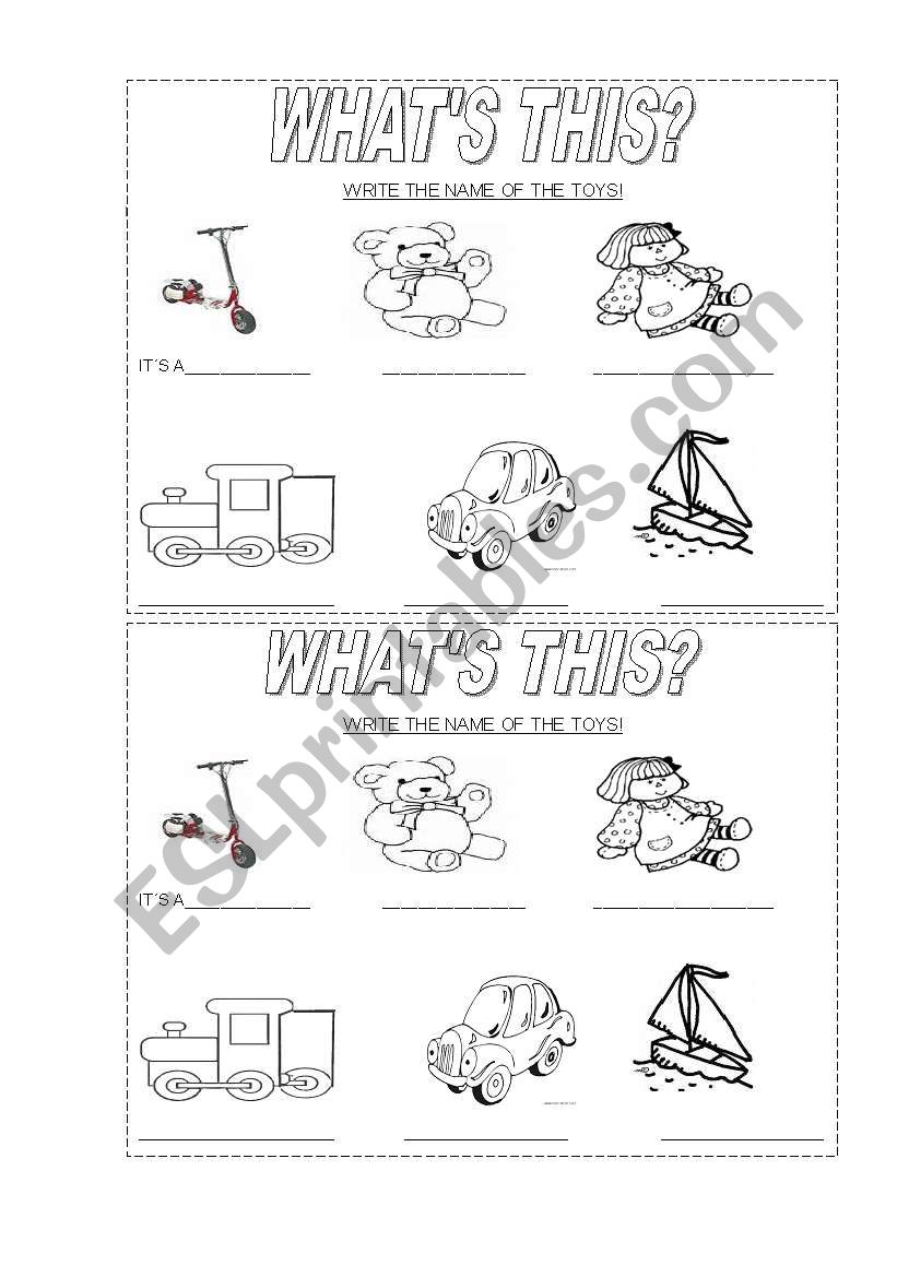 TOYS! worksheet