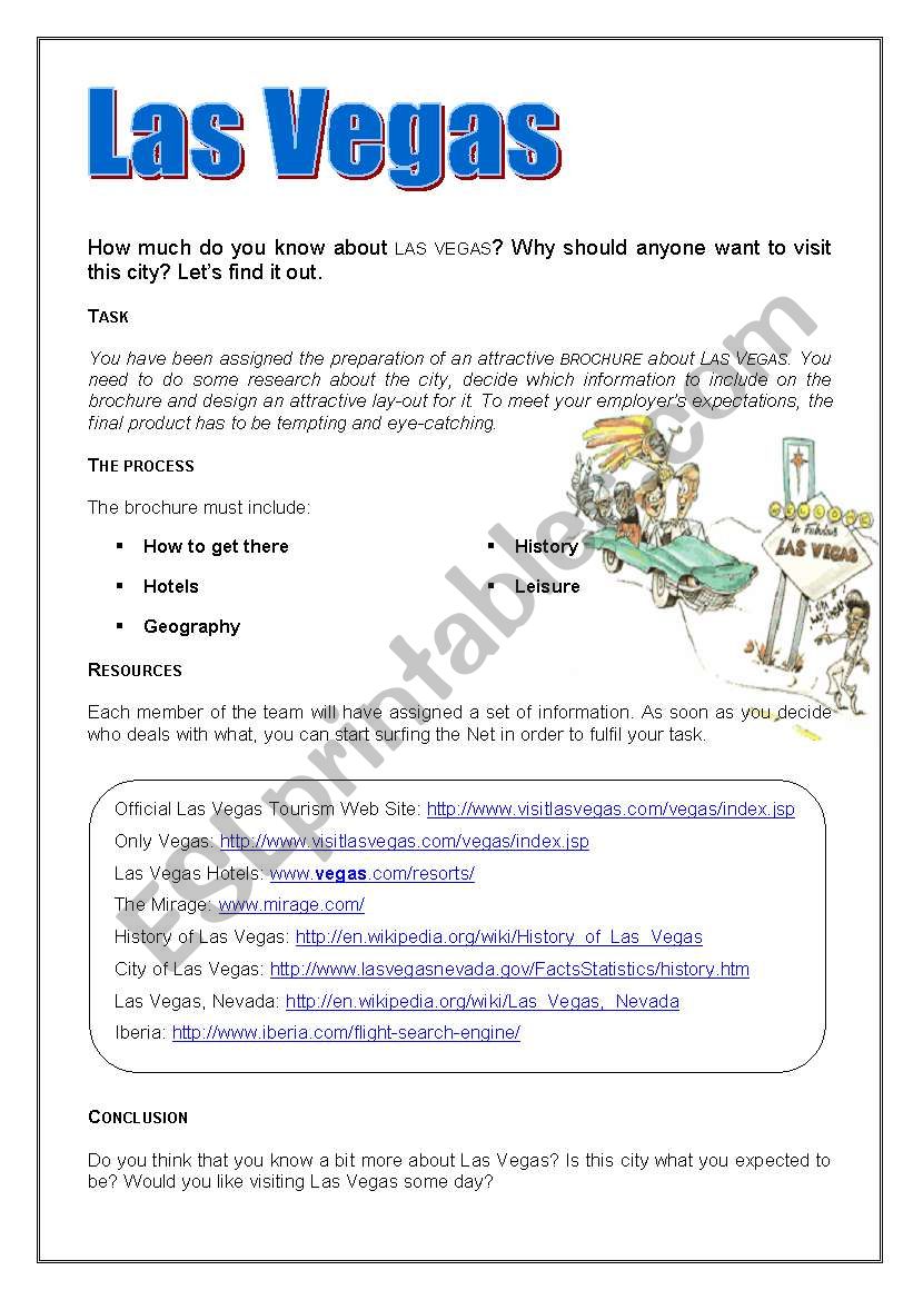 Las Vegas webquest worksheet