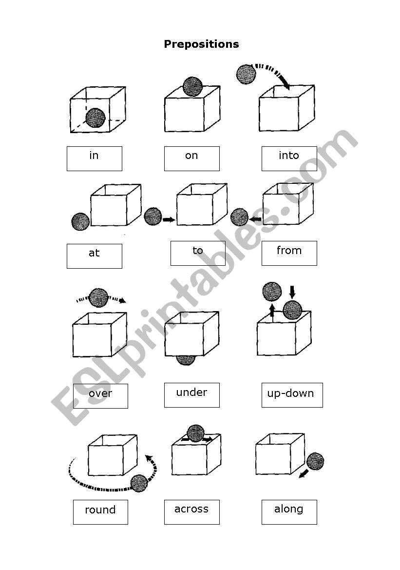 Prepositions worksheet