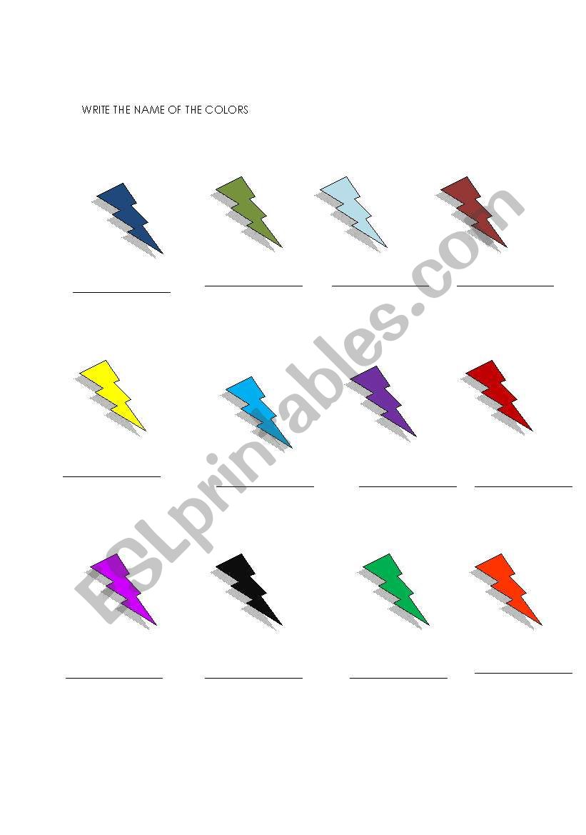 colors worksheet