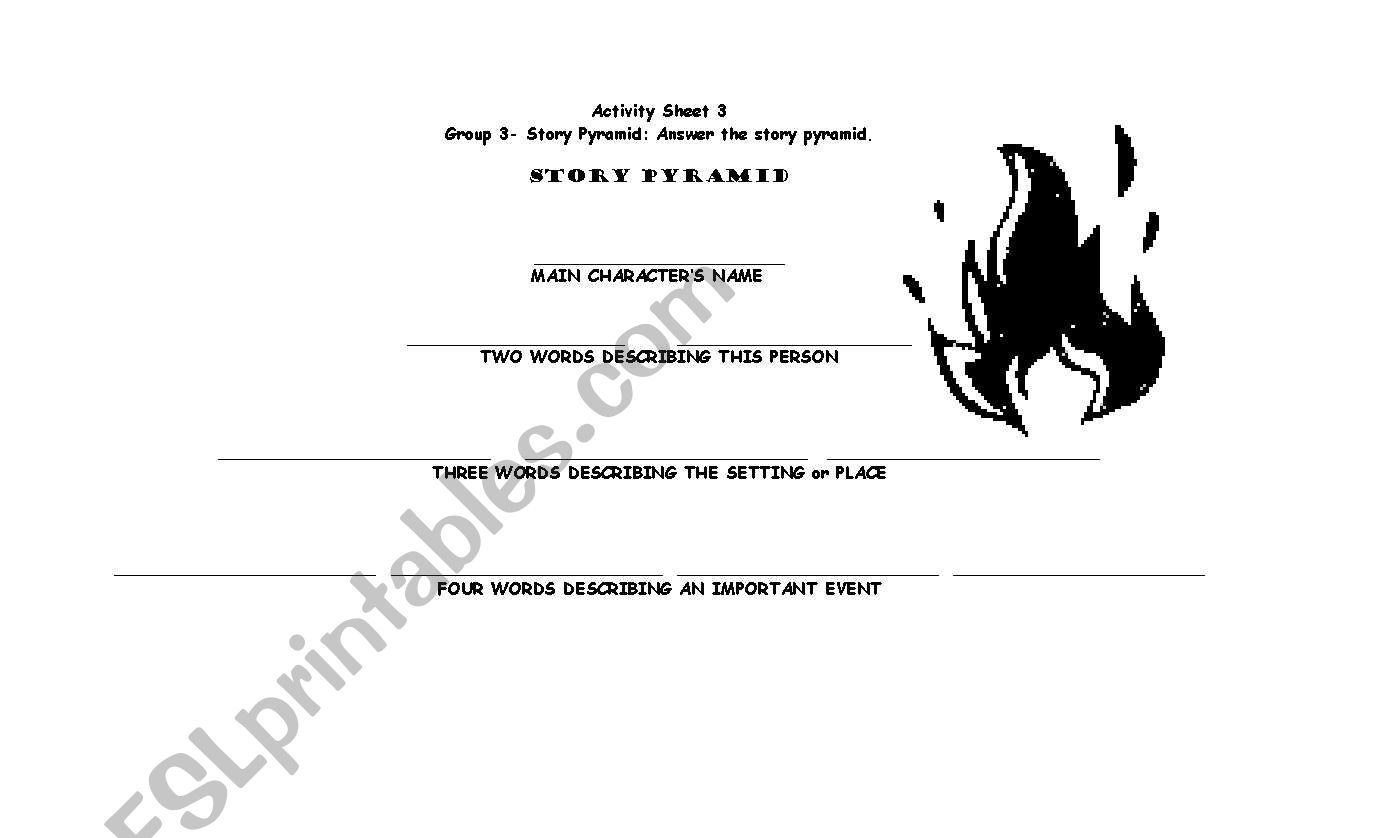 Story Pyramid-  Prometheus worksheet