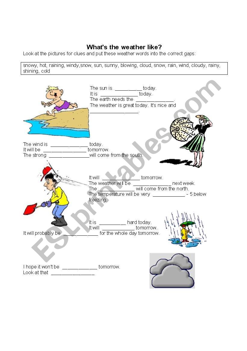 Whats the weather like? worksheet