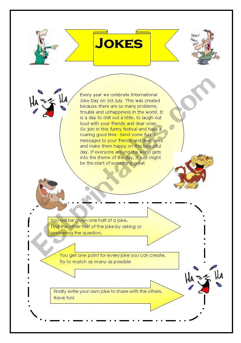 International Joke Day worksheet