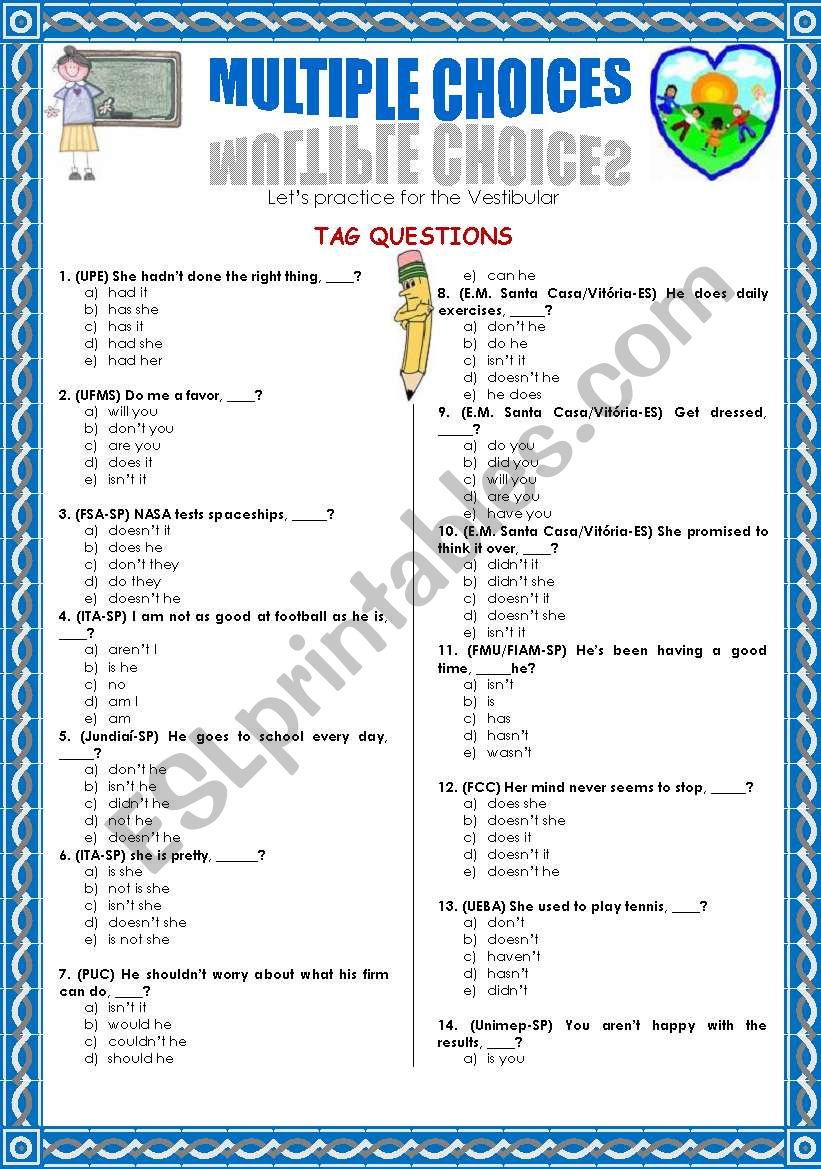 tag-questions-multiple-choice-esl-worksheet-by-wakebeauty