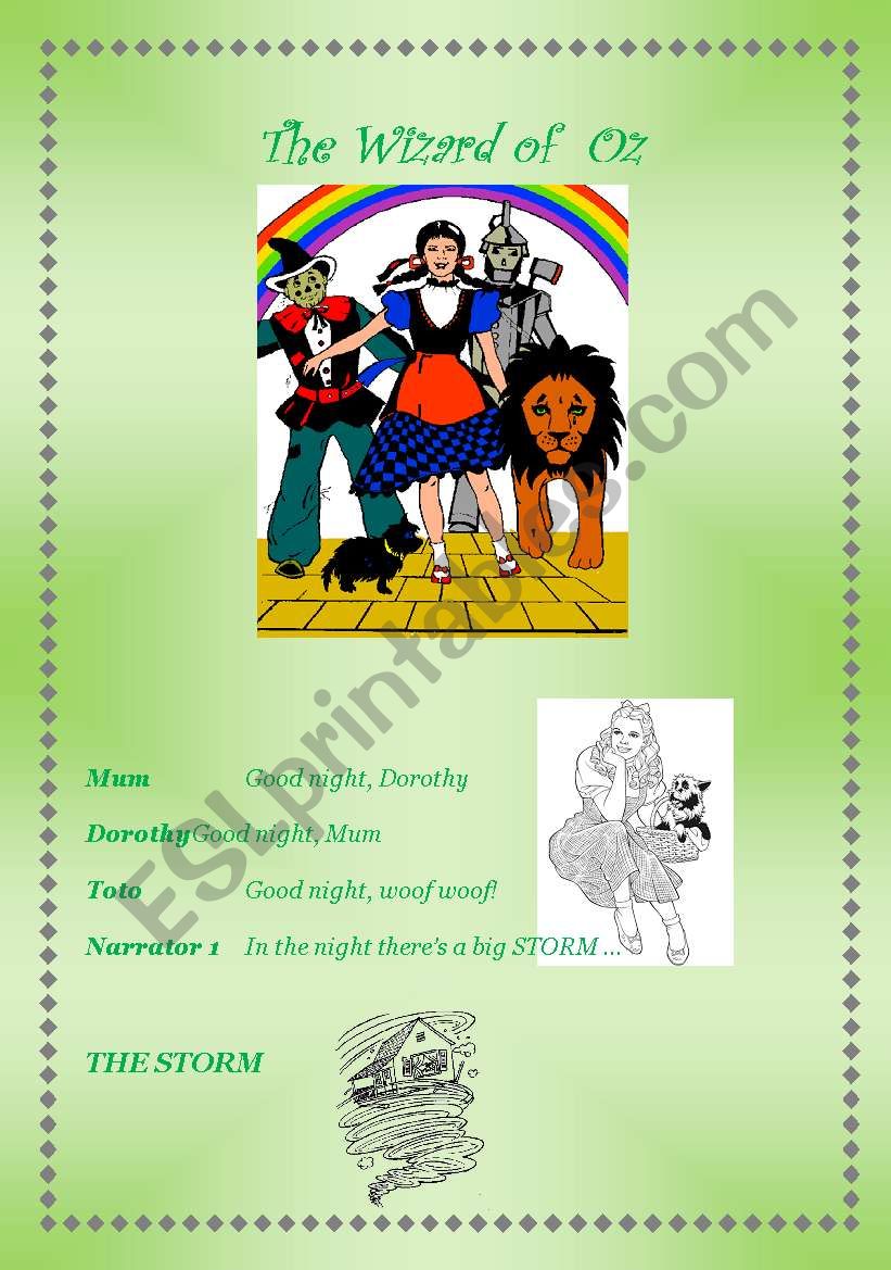 Tha Wizard of OZ worksheet