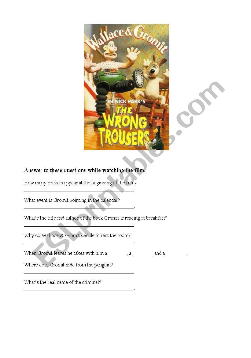 Wallace & Gromit: The Wrong Trousers quiz