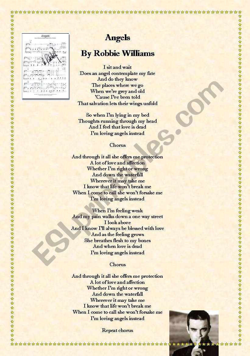 Angels by Robbie Williams song