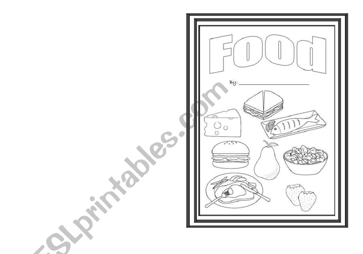 food minibook worksheet