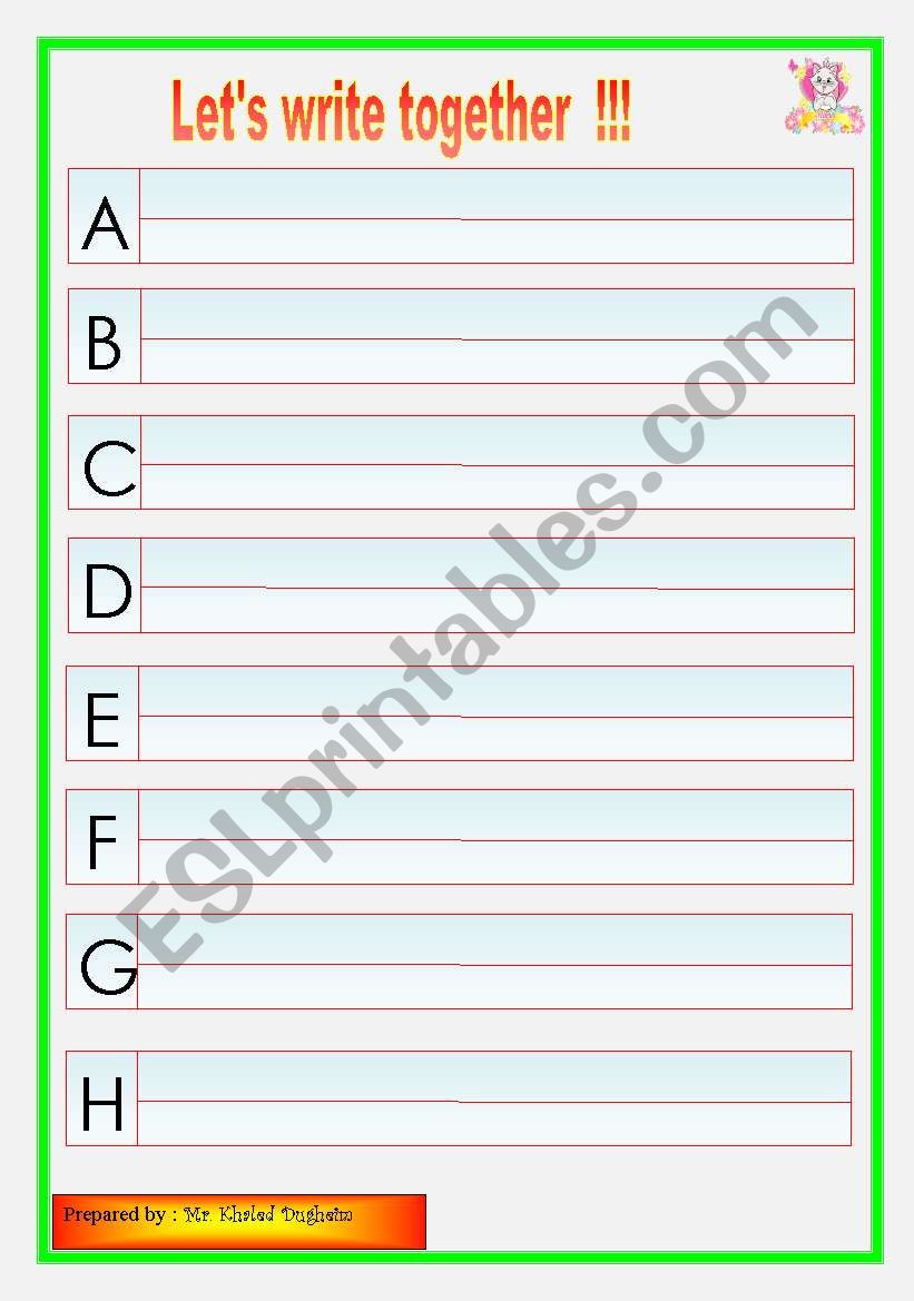 alphabet worksheet