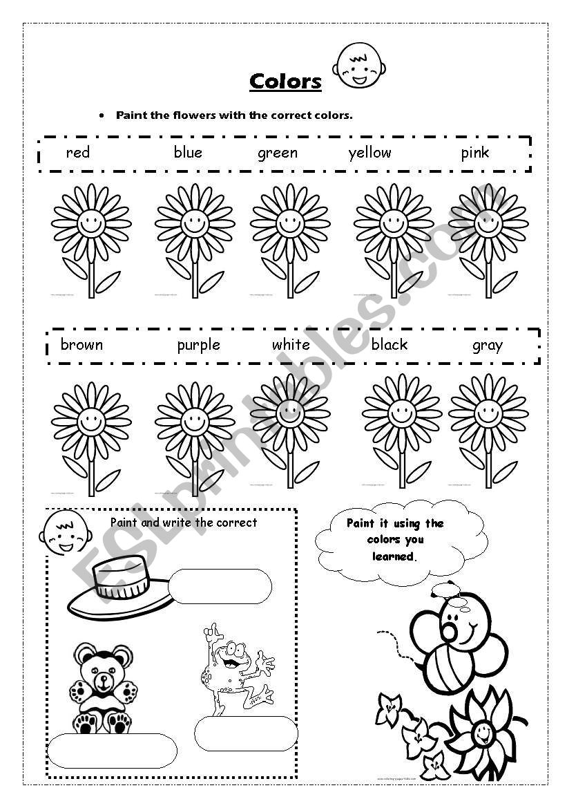 colors worksheet