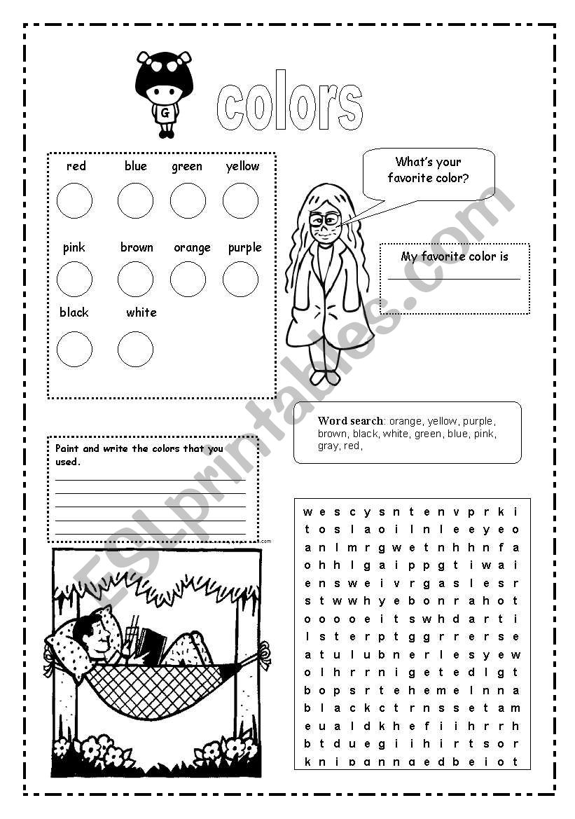 colors worksheet