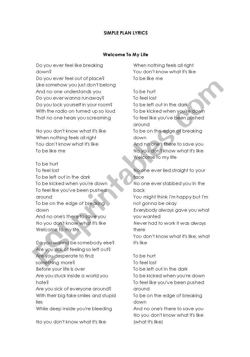 karaoke worksheet