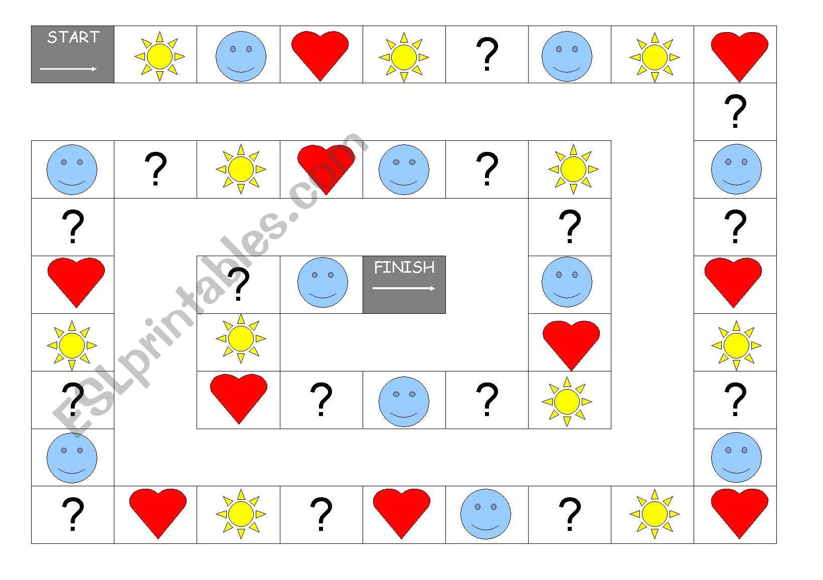 basic board game worksheet