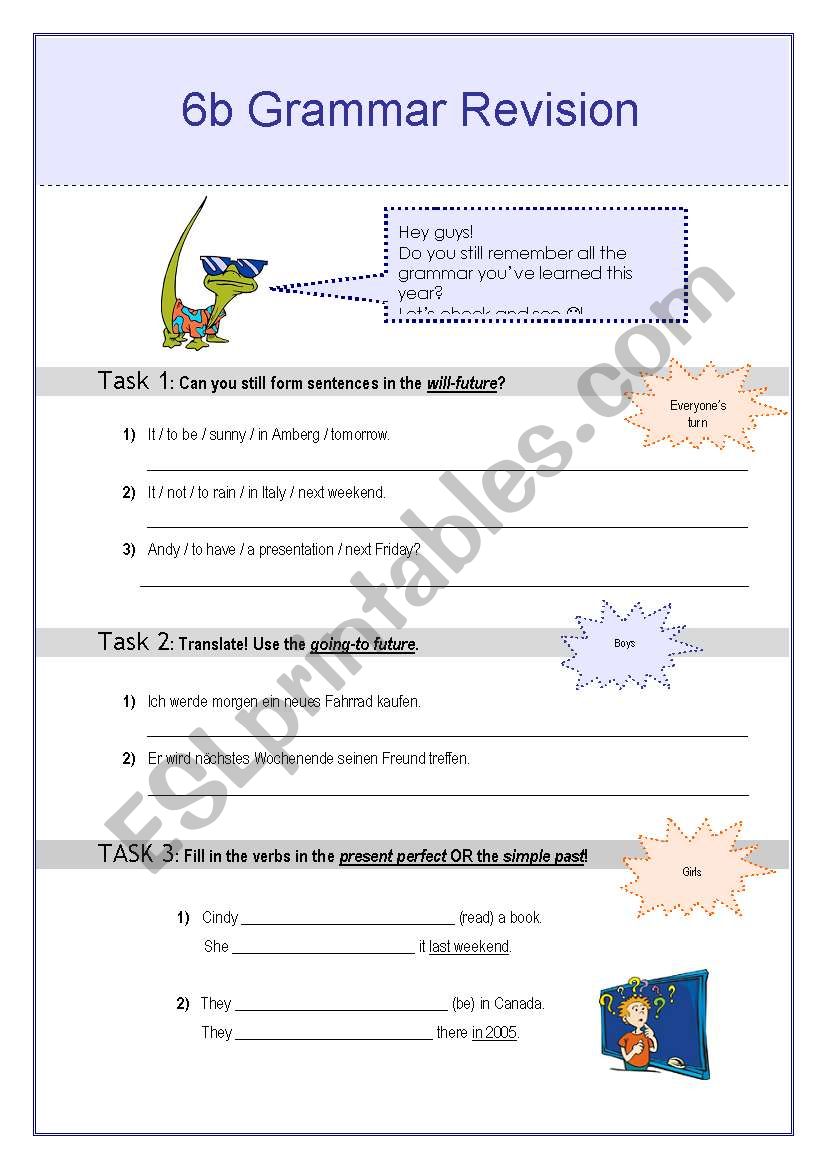 grammar revision, mixed grammar