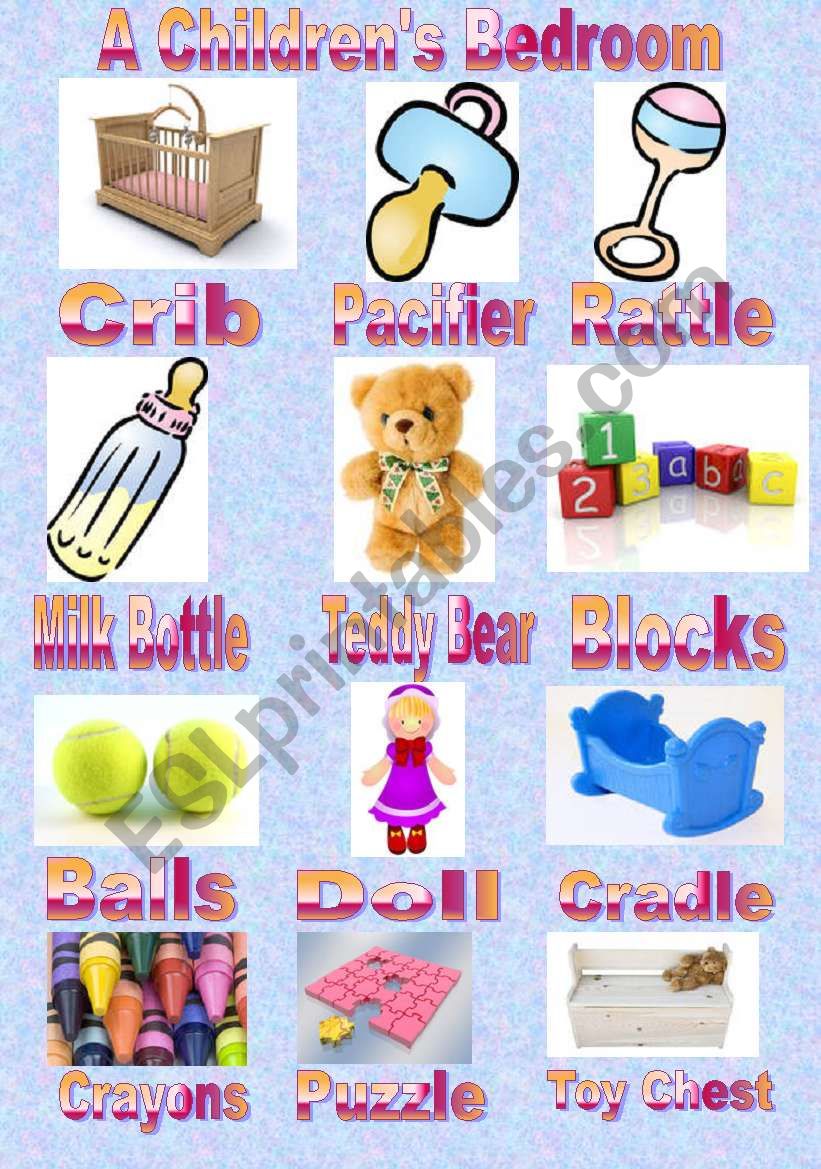 A childrenÂ´s bedroom worksheet