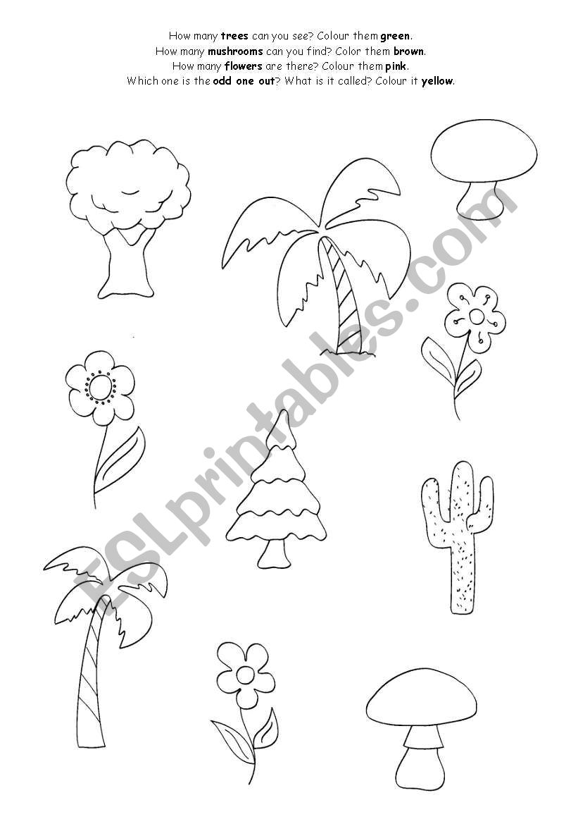 Selecting plants worksheet