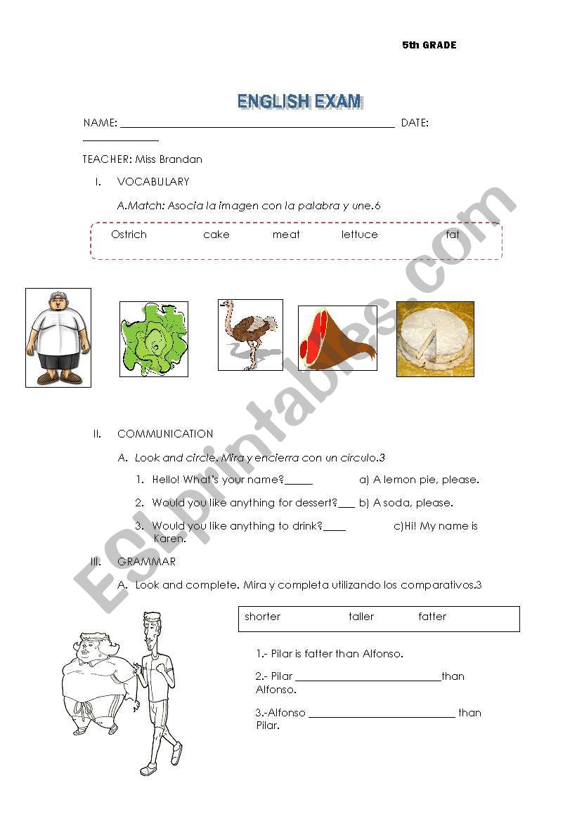 English exam : Comparatives and Superlatives, there is /are