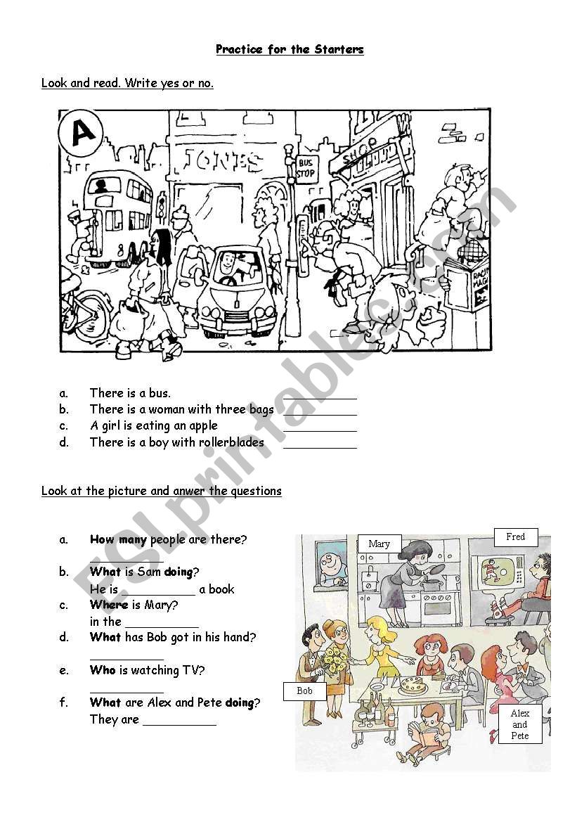 Starters YLE (2) worksheet