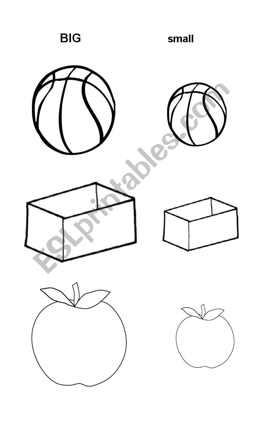 Big Vs Small Size Comparison Worksheets For Preschool And Kindergarten