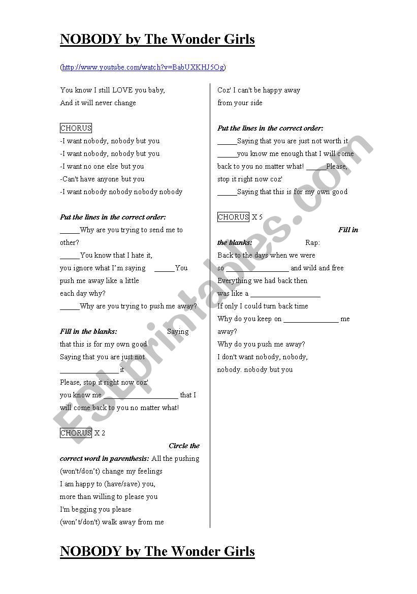 Nobody by The Wonder Girls (English version)