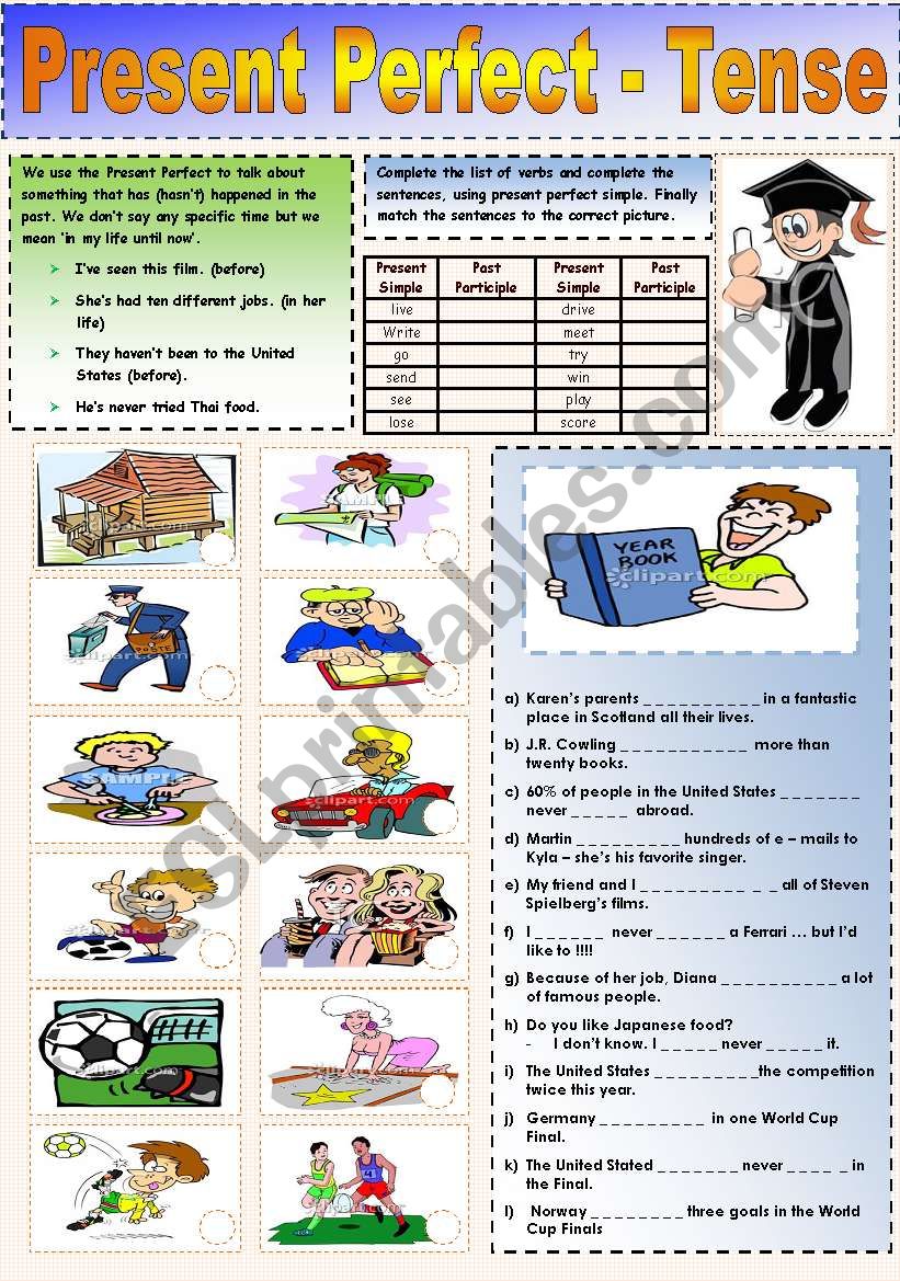 Present Perfect  - Tense worksheet