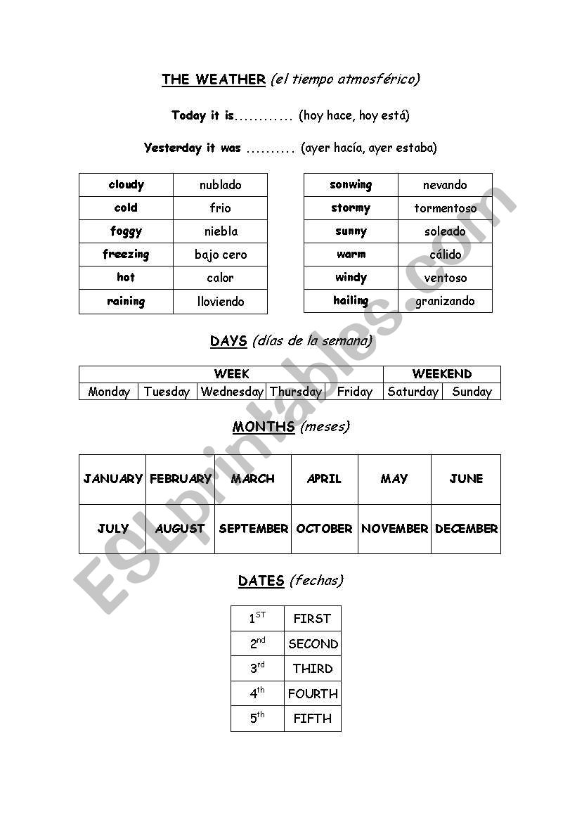 Spanish and English numbers worksheet