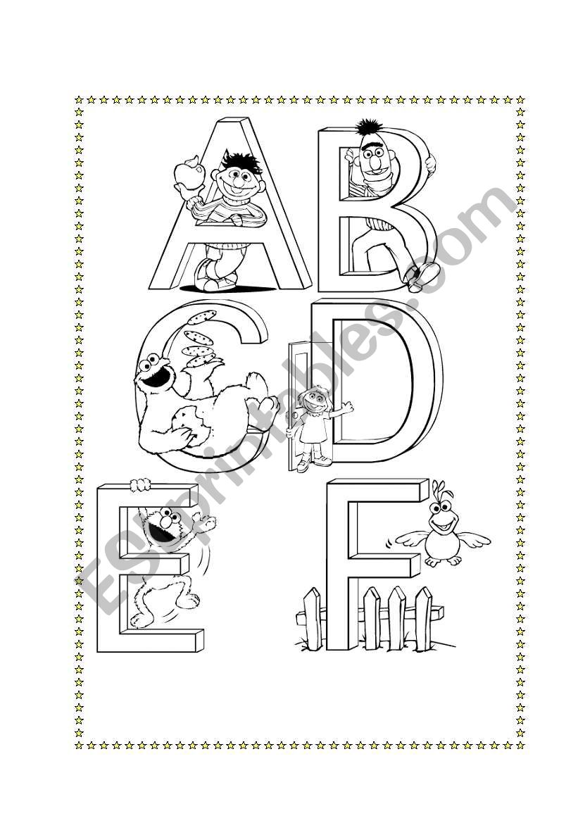 Sesame Street Alphabet worksheet