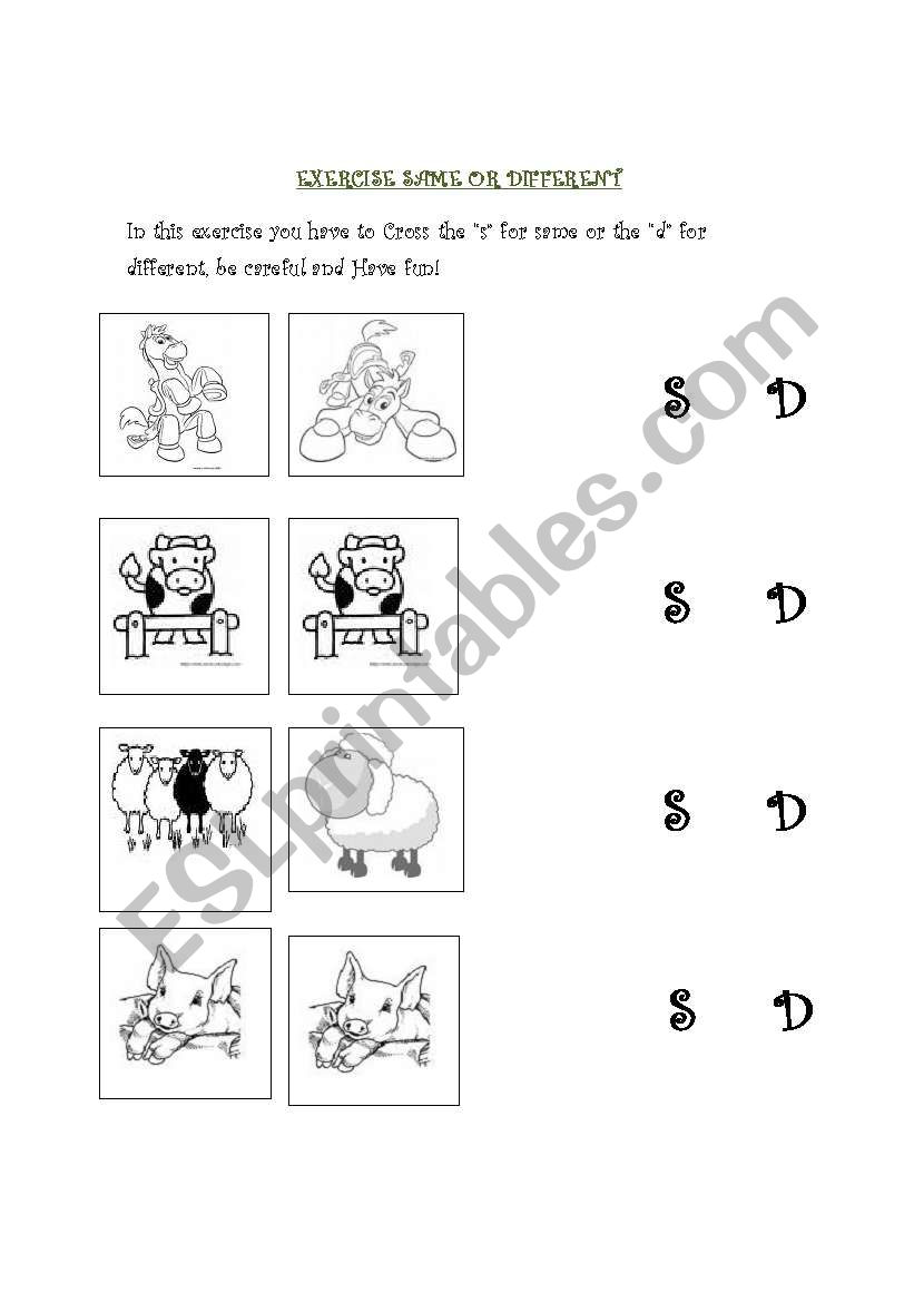 same or different worksheet