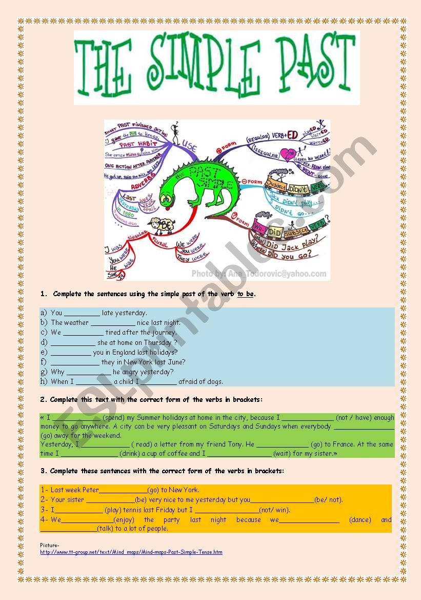 Simple past  worksheet