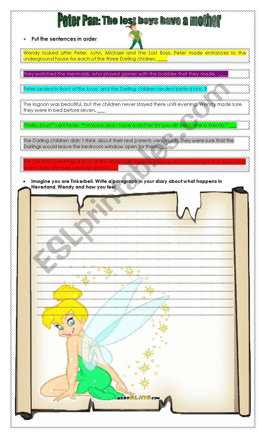 Peter Pan chapter 7 worksheet