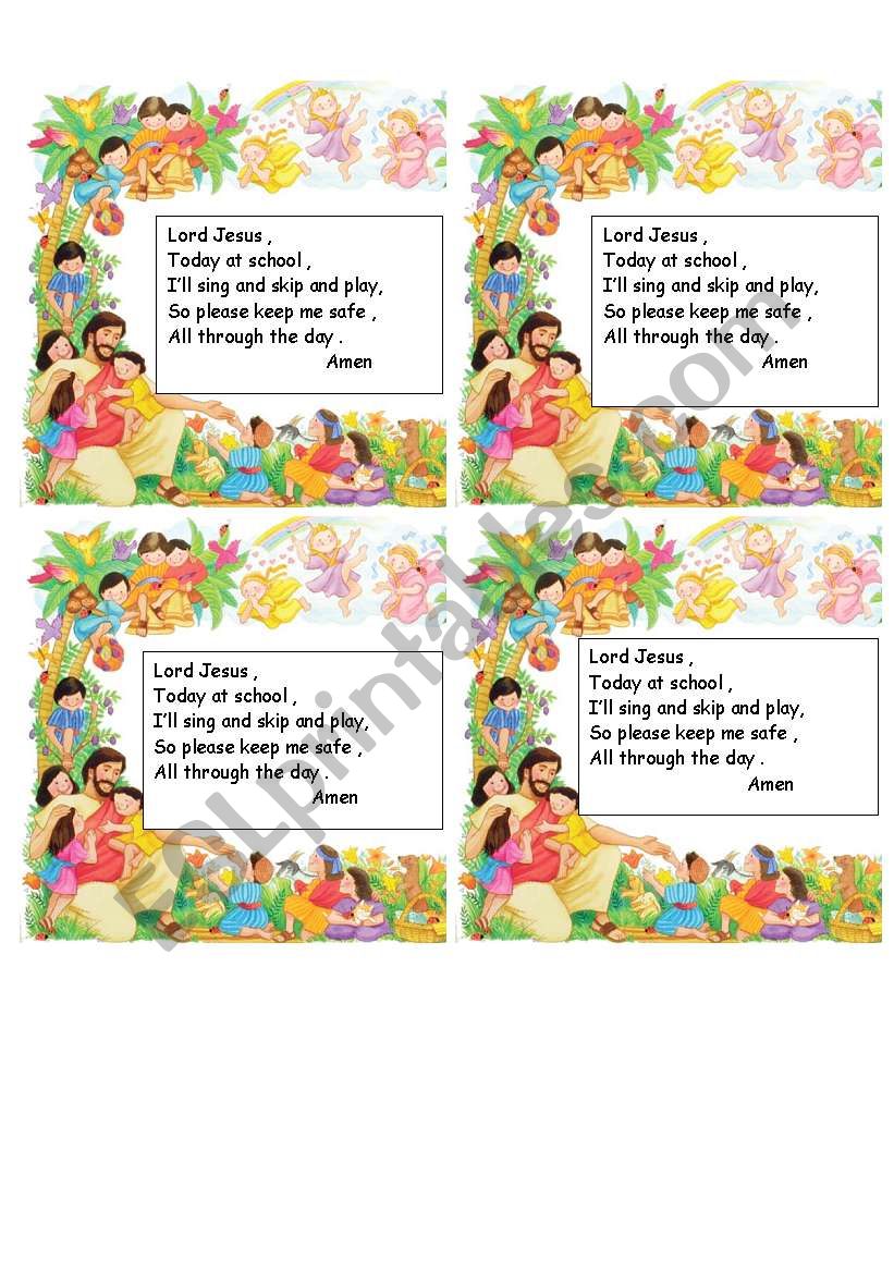 Prayer worksheet