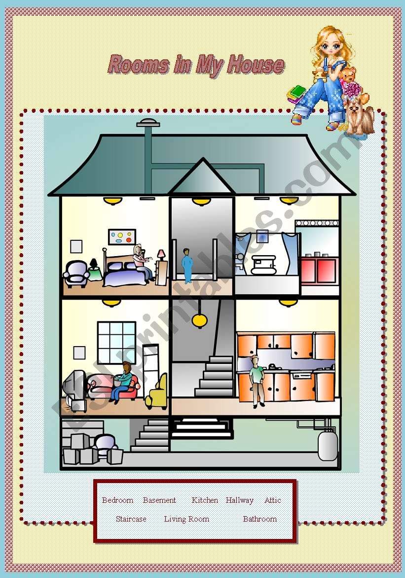 Rooms in the House worksheet