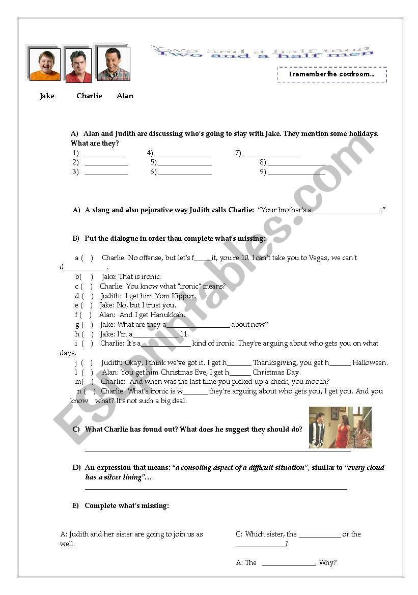 Two and a Half Men - I remember the coat room I just donÂ´t remember you (Part 1)