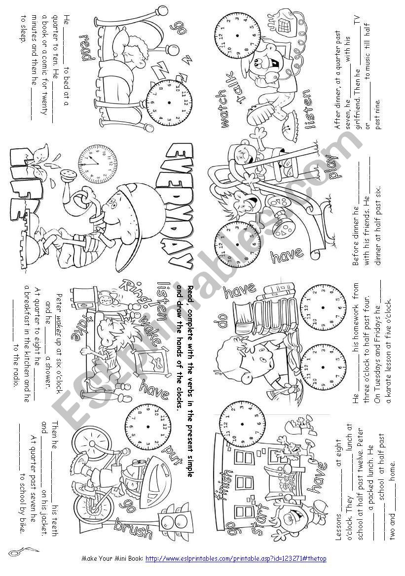 Everyday Life (Mini Book) worksheet