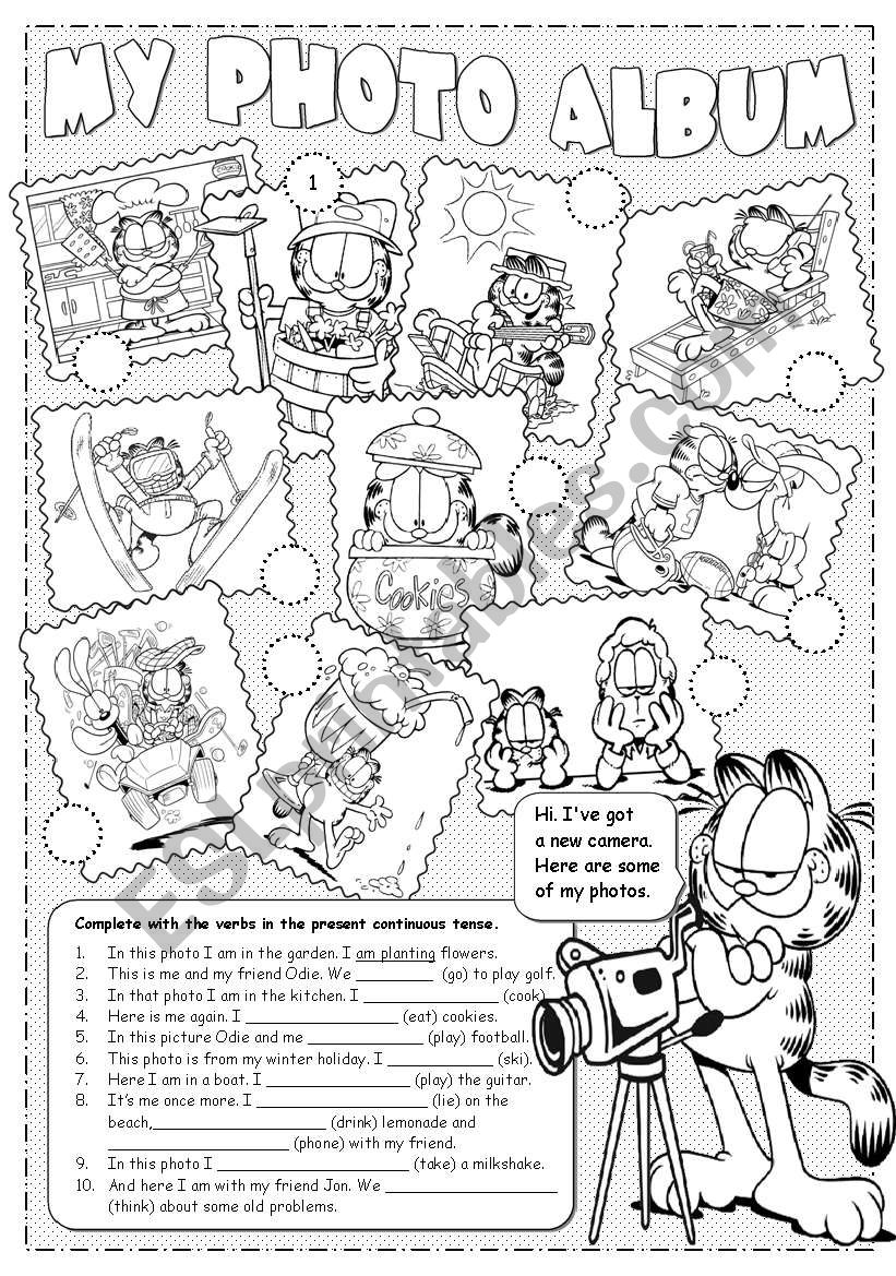 GarfieldÂ´s Photo Album  worksheet