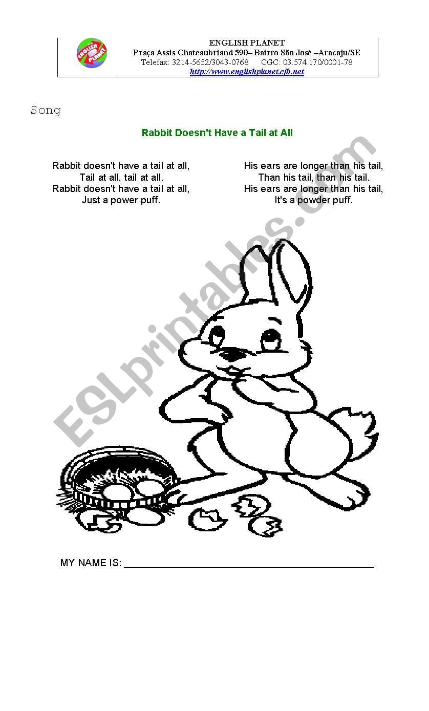 Easter Day Song worksheet