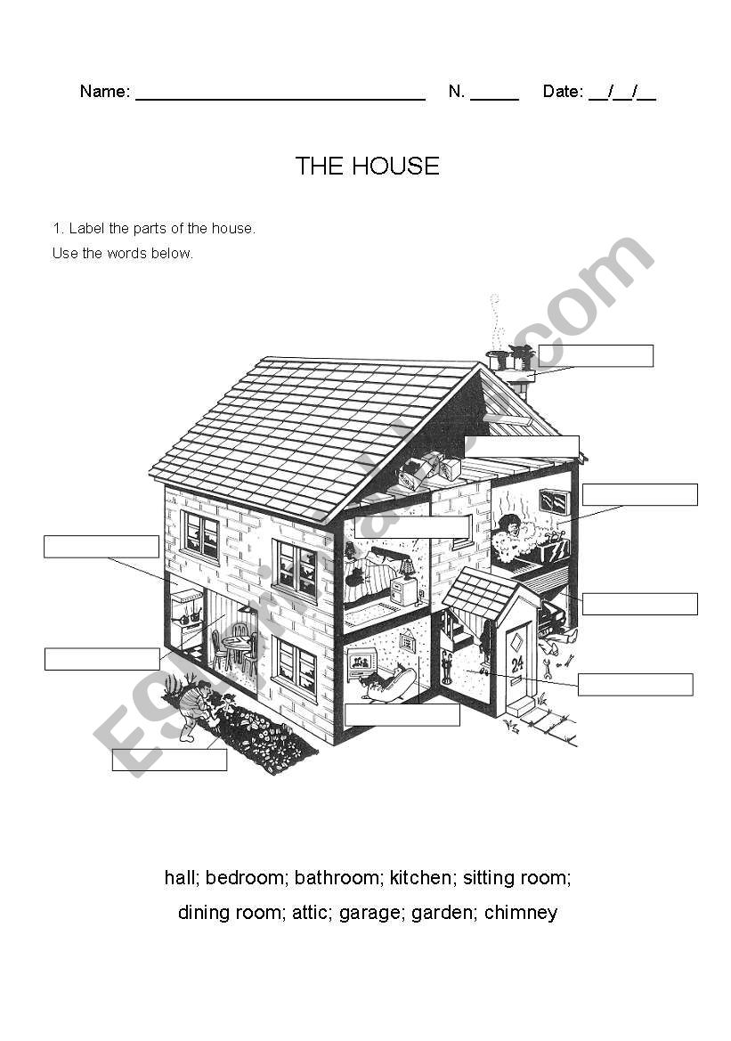 The House worksheet