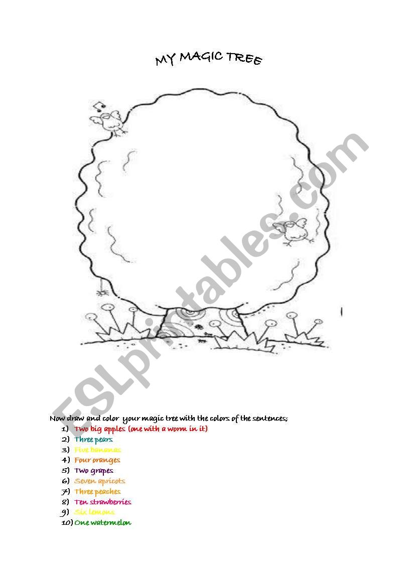 My Magic Tree worksheet