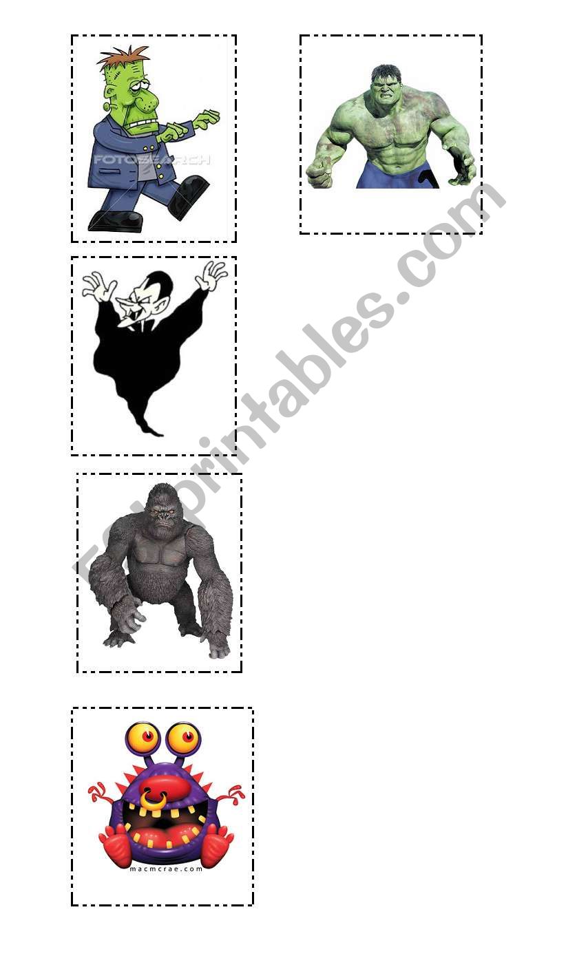 MONSTERS DESCRIPTION MATCHING GAME (PART 1)