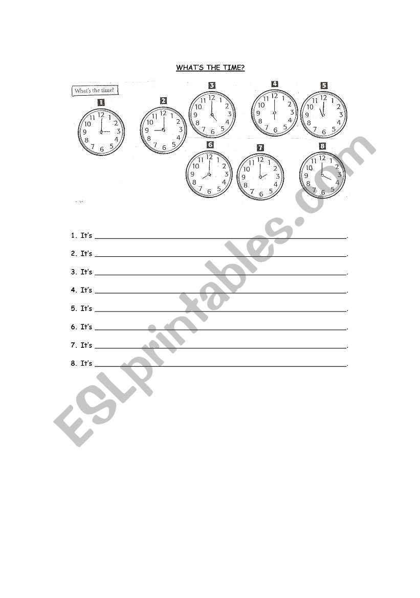 The Time worksheet