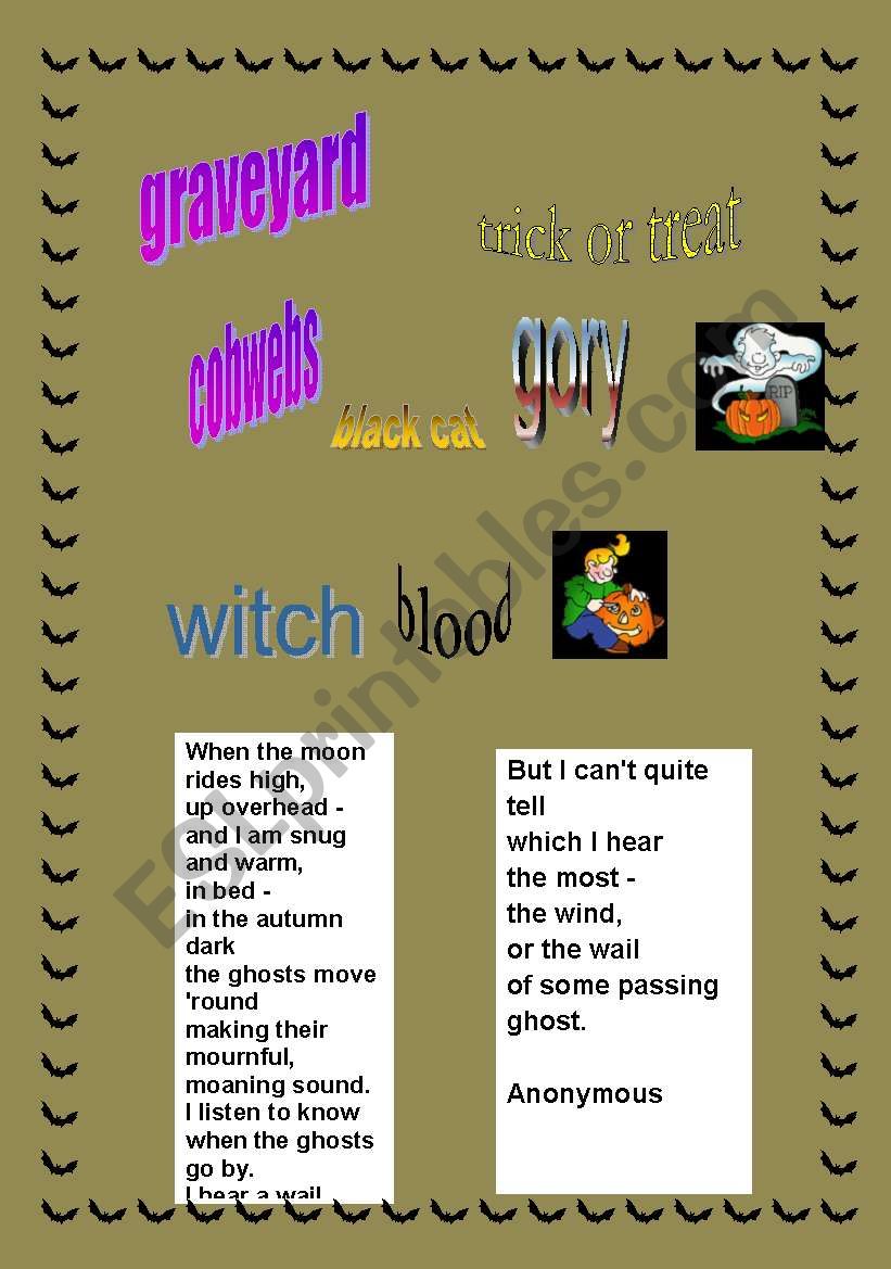 halloween vocabulary 2 worksheet