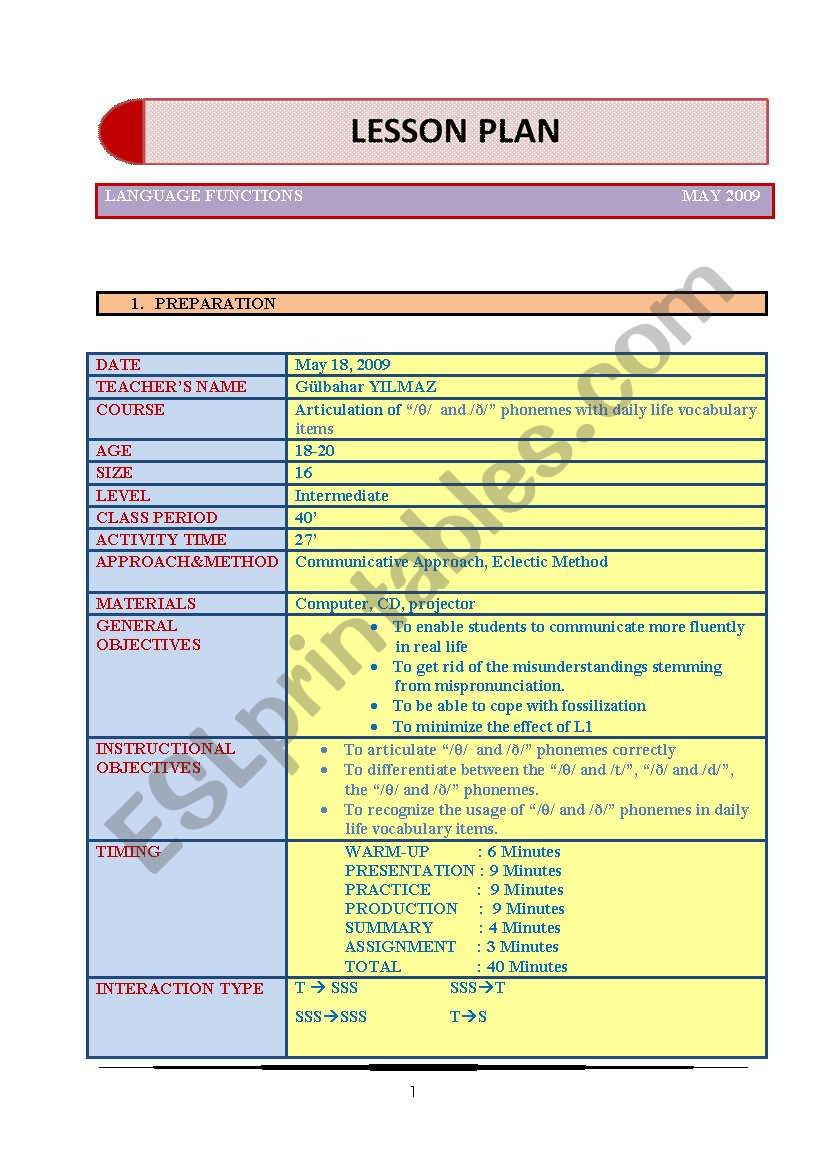 Articulation of //  and // phonemes with daily life vocabulary items