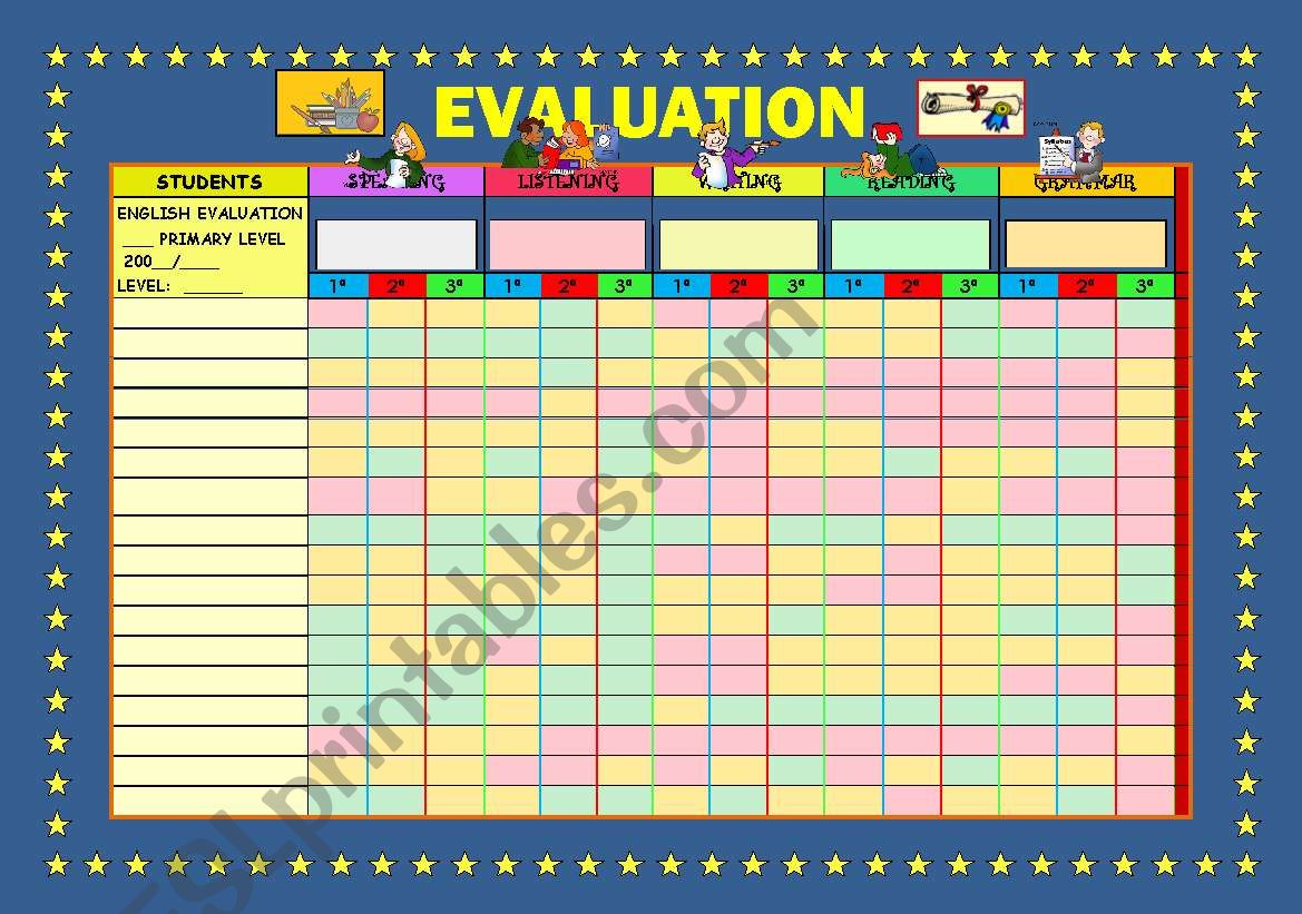 EVALUATING worksheet