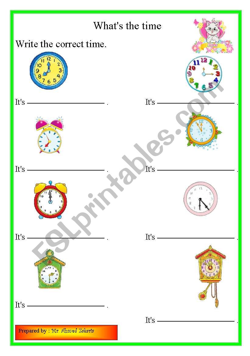 time worksheet